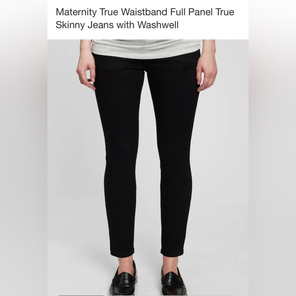 GAP MATERNITY TRUE WAISTBAND FULL PANEL TRUE SKINNY JEANS WITH WASHWELL - Picture 5 of 6